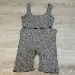 Fashion Nova Heather Gray Knit Set